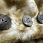 Buffalo Horn Black Button